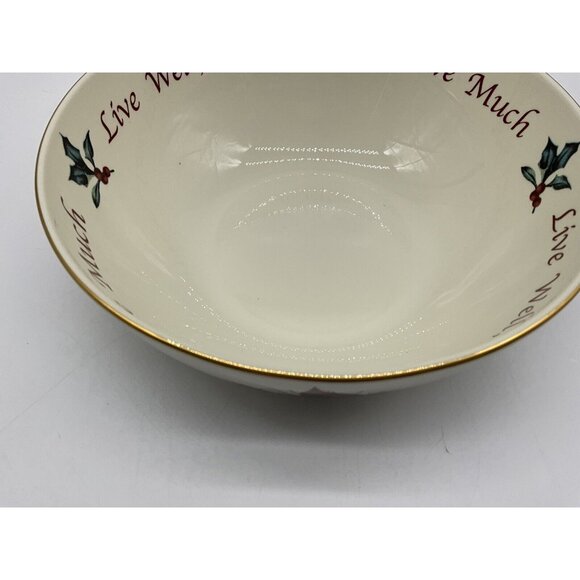 LENOX American Home Collection Winter Greetings 9 Inch Holiday BOWL Serveware - Picture 11 of 16
